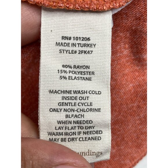Soft Surroundings Half‎ Sleeve Top size Medium Orange - Picture 3 of 6